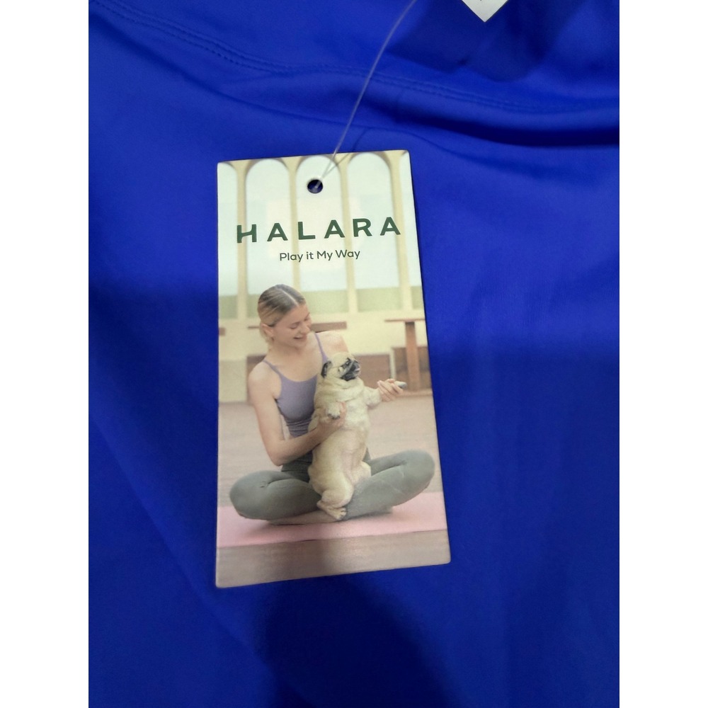 Halara Womens Royal Blue High Waisted Athletic Biker Shorts with Pockets Size M - Picture 3 of 6